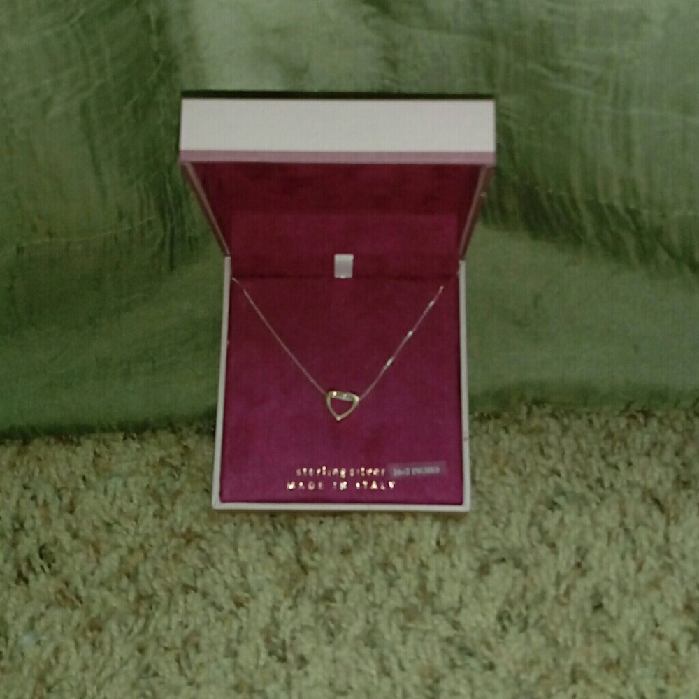 Sterling Silver heart necklace made in Italy